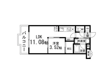 カーサヴェルデ高森(1LDK/2階)の間取り写真