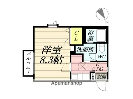 イーストセンダイ(1K/1階)の間取り写真