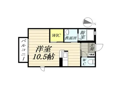 ランウェイ(ワンルーム/2階)の間取り写真