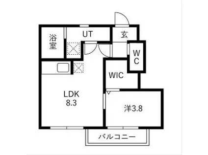 SOLEADO(1LDK/1階)の間取り写真