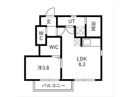 SOLEADO(1LDK/1階)の間取り写真