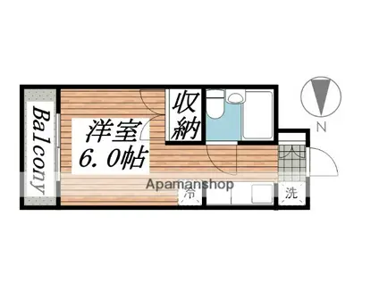 メゾン・ド・トラジェ(ワンルーム/2階)の間取り写真