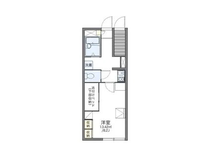 レオパレス飯野坂 Y K(1K/1階)の間取り写真