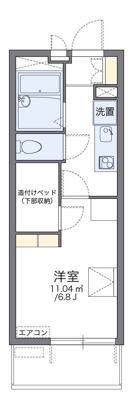 レオパレスミヤギノハギ(1K/4階)の間取り写真