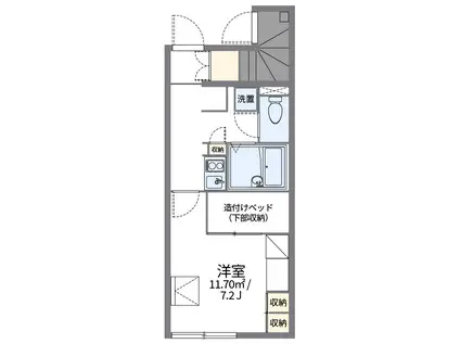 レオパレスOKADA(1K/1階)の間取り写真