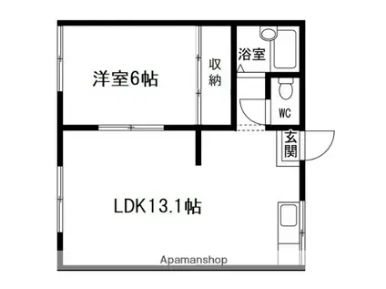 シェトワ多賀城(1LDK/1階)の間取り写真