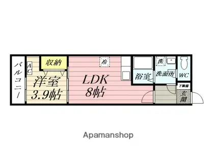 ラズワード薬師堂(1LDK/1階)の間取り写真