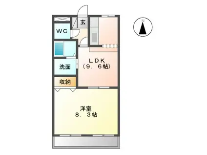 エクセルアシューレ(1LDK/3階)の間取り写真