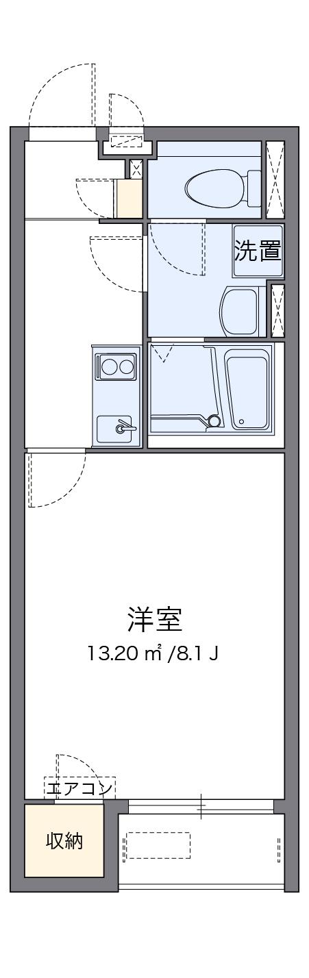 クレイノシュライブ宮内(1K/2階)の間取り写真