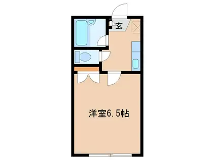 ロイヤルメゾンI(1K/1階)の間取り写真