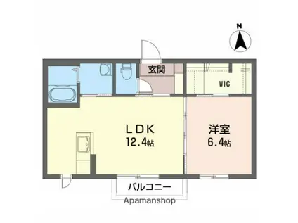 シャーメゾン・アンジュⅡ(1LDK/2階)の間取り写真