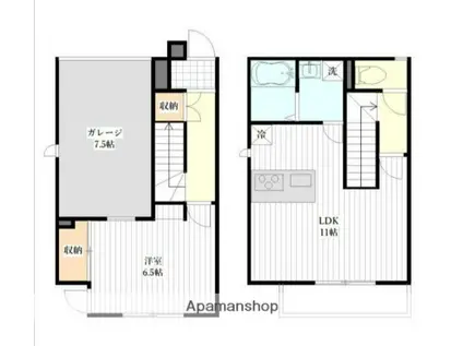 平成BASE(1LDK/1階)の間取り写真