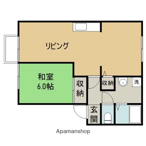 セントポールⅡ(1LDK/2階)の間取り写真