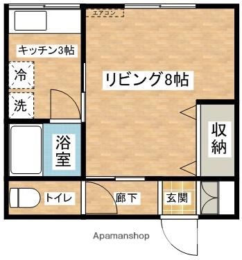 コーポ佐藤(1K/2階)の間取り写真