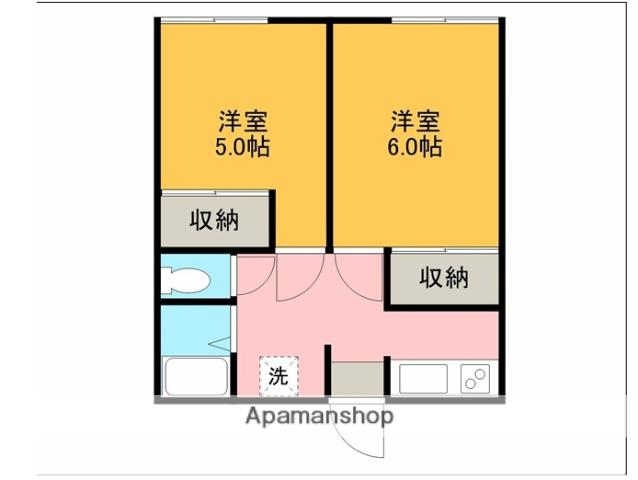 フェアステージリバーサイドⅢ(2K/1階)の間取り写真
