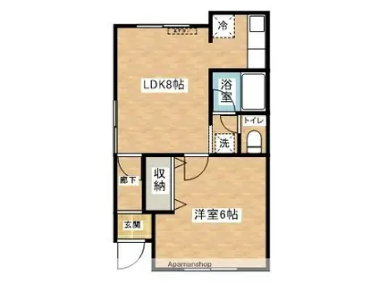 コーポOSAKA(1LDK/1階)の間取り写真