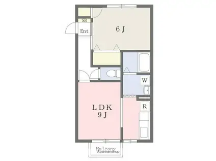 セジュールエスト(1LDK/2階)の間取り写真