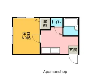 ルミナス21(1K/2階)の間取り写真