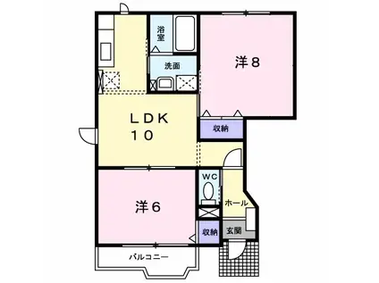 ファミリー(2LDK/1階)の間取り写真