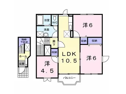 サントル城南(3LDK/2階)の間取り写真