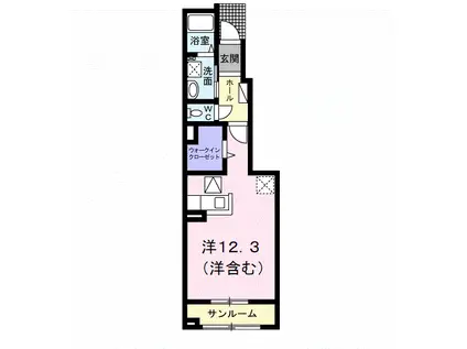 アルドーレ(ワンルーム/1階)の間取り写真