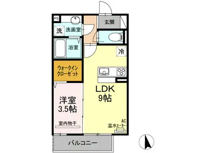 セジュールゼロファースト(1LDK/1階)の間取り写真