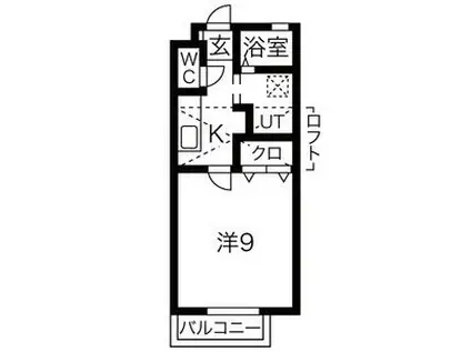 リベルタ(1K/2階)の間取り写真