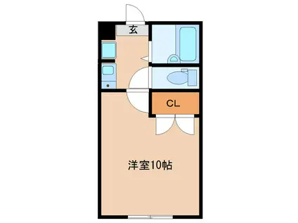 多賀城イーストB棟(1K/1階)の間取り写真