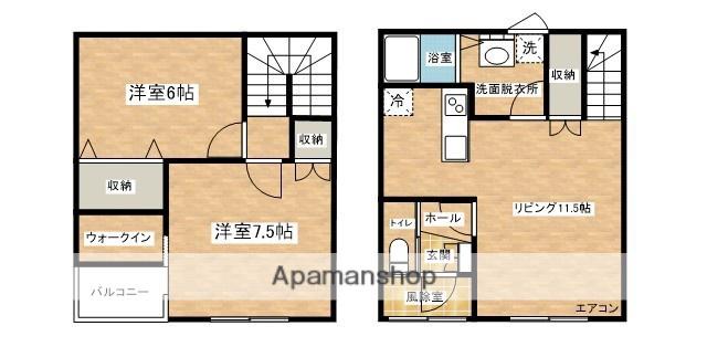 コンフォールライフM(2LDK/1階)の間取り写真
