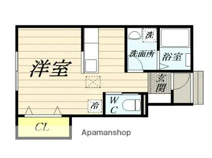 MASTERPIECE 1R(ワンルーム/1階)の間取り写真