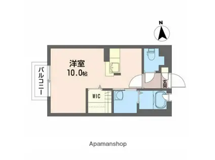 レグルス(ワンルーム/1階)の間取り写真