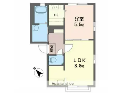 ルグラン(1LDK/2階)の間取り写真