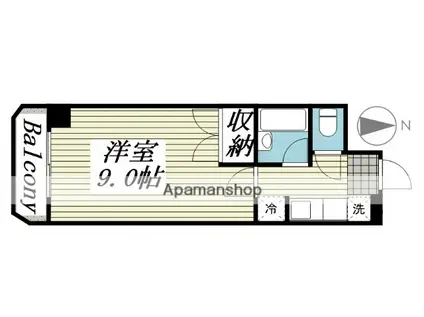 メゾン・ド・レーヴ(ワンルーム/3階)の間取り写真