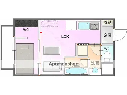 パークヒルズ泉(1LDK/3階)の間取り写真
