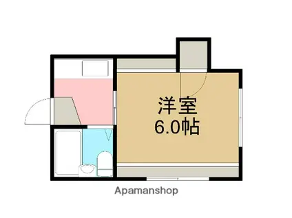 ルミナスK(1K/2階)の間取り写真