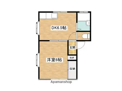 CEST SI BONⅡ(1DK/2階)の間取り写真