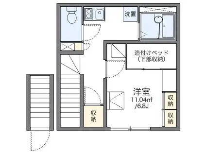 レオパレス南宮(1K/2階)の間取り写真