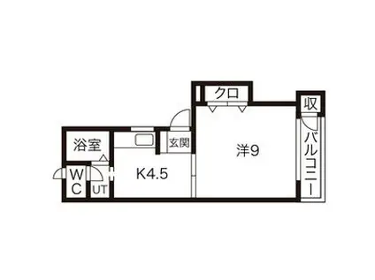 リベルテ(1DK/1階)の間取り写真