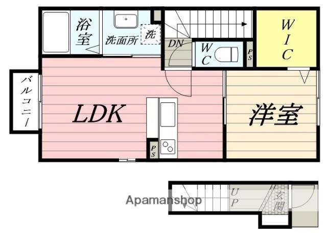 アリビオ手形(1LDK/2階)の間取り写真