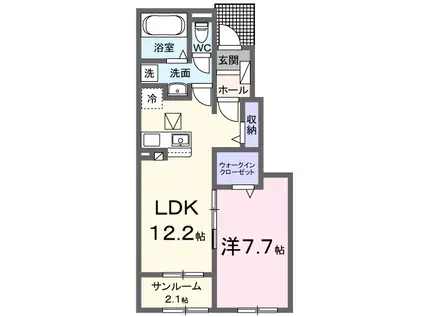 エピソードⅠ(1LDK/1階)の間取り写真