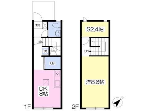 希望ヶ丘御所野 B(1DK)の間取り写真