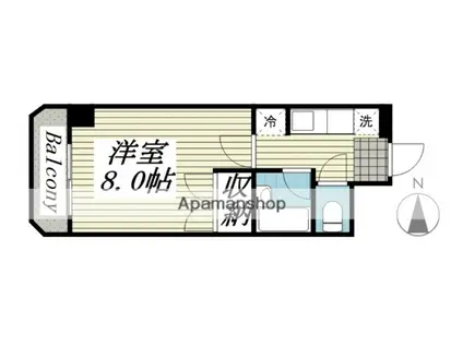 メゾン・ド・レーヴ(ワンルーム/6階)の間取り写真