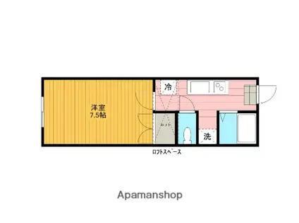 アヴニーる(1K/2階)の間取り写真