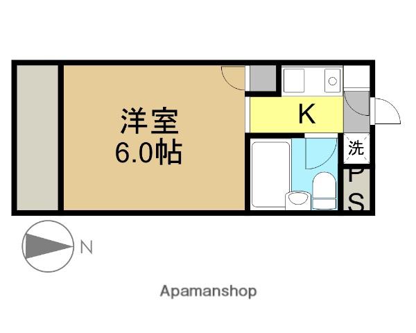 ヴァンハウス仙台東(1K/2階)の間取り写真