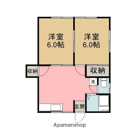 パレスメグ(2DK/1階)の間取り写真