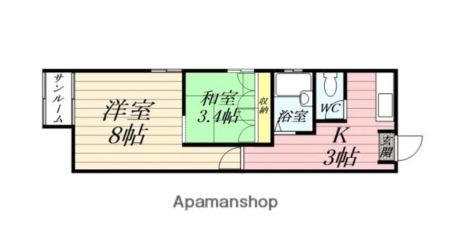 フロンティア山武2(2K/2階)の間取り写真