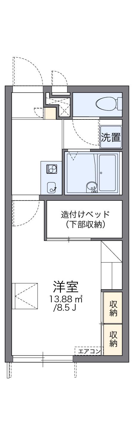 レオパレスアウルⅡ(1K/1階)の間取り写真