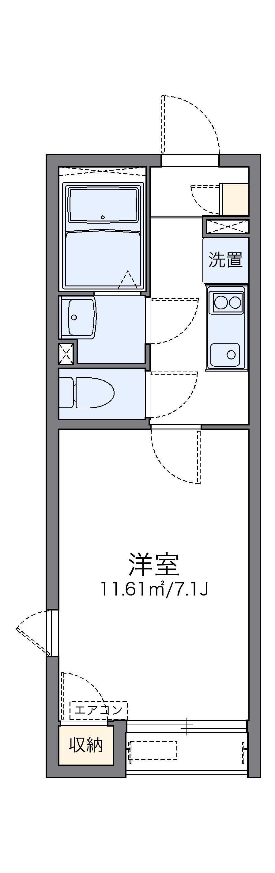 レオネクスト稀匠Ⅱ(1K/2階)の間取り写真