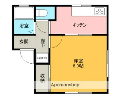 グレースコート(1K/1階)の間取り写真