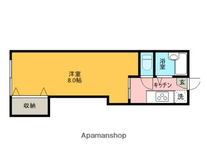 セロリハウス(1K/1階)の間取り写真